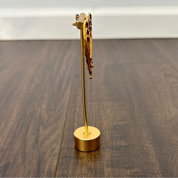 Sylvia Toledano Valentine Goldtone Cutout Earrings - Picture 4 of 8